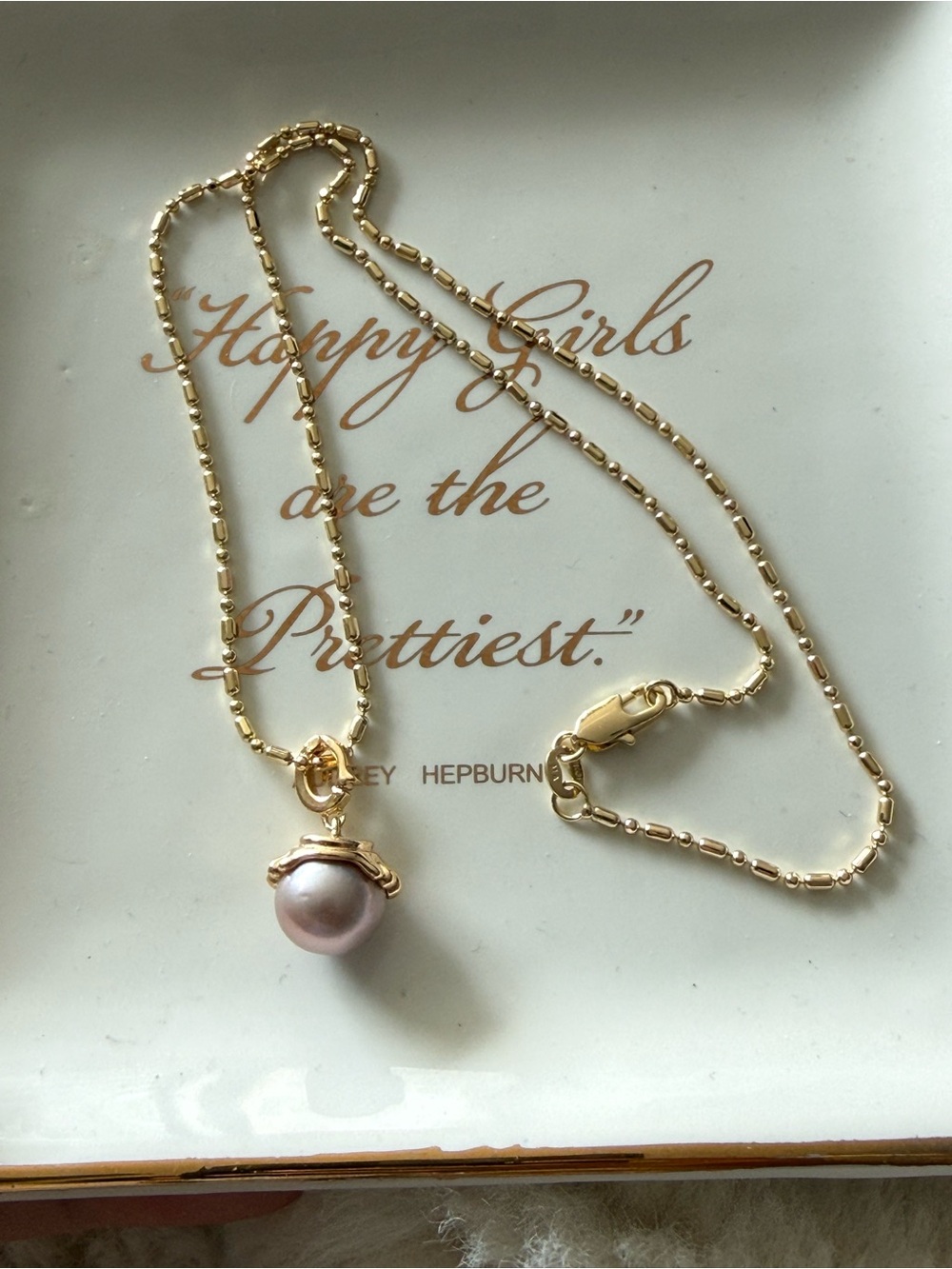 Lavender Edison Freshwater Pearl Necklace (17”).